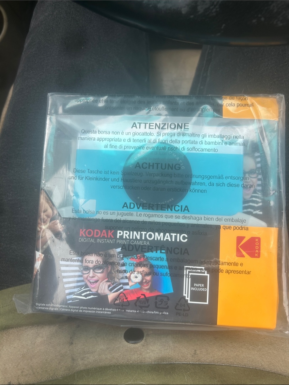 Kodak Printomatic Instant Camera Kit in Black and Orange